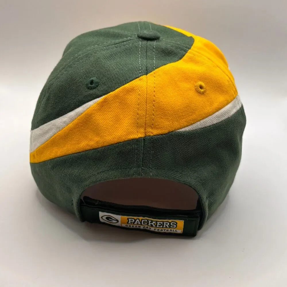 Green Bay Packers Reebok Strap Back Hat G Logo Yellow Green White NFL Football